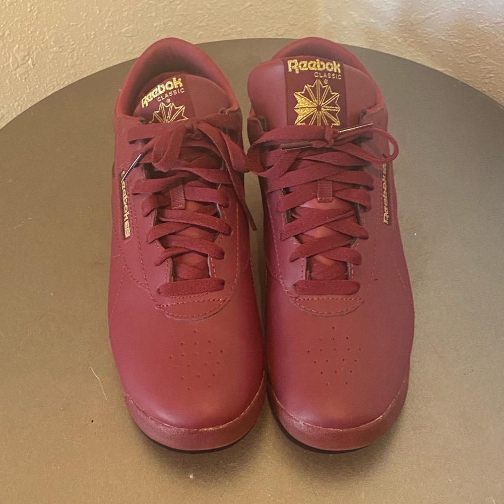 Maroon Reebok Classic Tennis Shoes